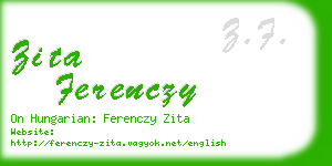 zita ferenczy business card